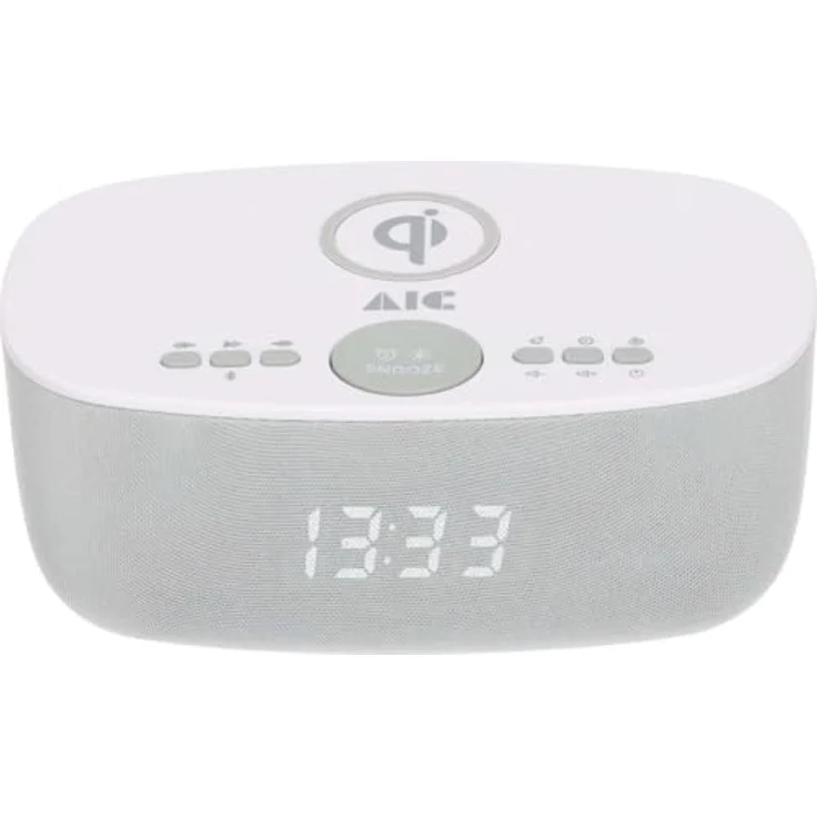 AIC AIC 28 BT, Radiowecker mit Bluetooth, USB, induktivem Laden und weißem LED-Display – Bild 5