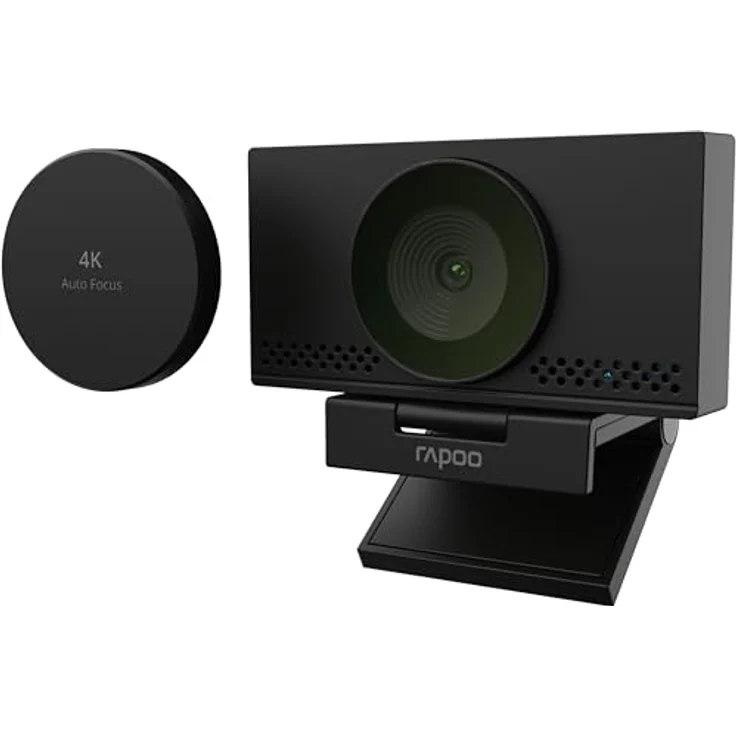 Rapoo XW4KAF, USB Webcam 4K mit UHD 3024p Auflösung, Doppelmikrofon mit Rauschunterdrückung, 75° Sichtfeld, Autofokus, Abdeckung, für Meetings und Streaming, PC und Mac – Bild 5