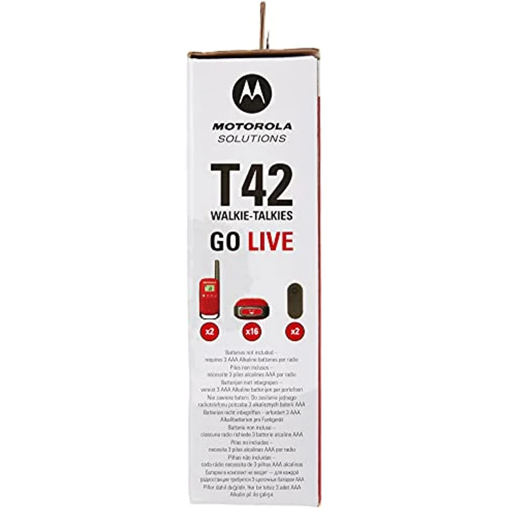 Motorola Talkabout T42 PMR-Funkgeräte (2er Set, PMR446, 16 Kanäle, Reichweite 4 km) rot – Bild 3