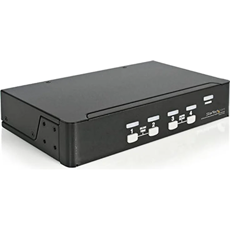 StarTech.com 4 Port VGA USB KVM Switch mit Hub - VGA KVM Umschalter für 4 PC's - Desktop KVM Switch mit 4x USB 2.0, 1x VGA Buchse – Bild 4