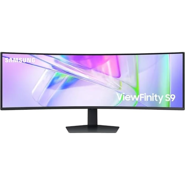 Samsung ViewFinity S95UC Curved Monitor, 49 Zoll, 5.120 x 1.440 Pixel, VESA DisplayHDR 400, KVM-Switch, 120 Hz, 5 ms (G/G), schwarz – Bild 1