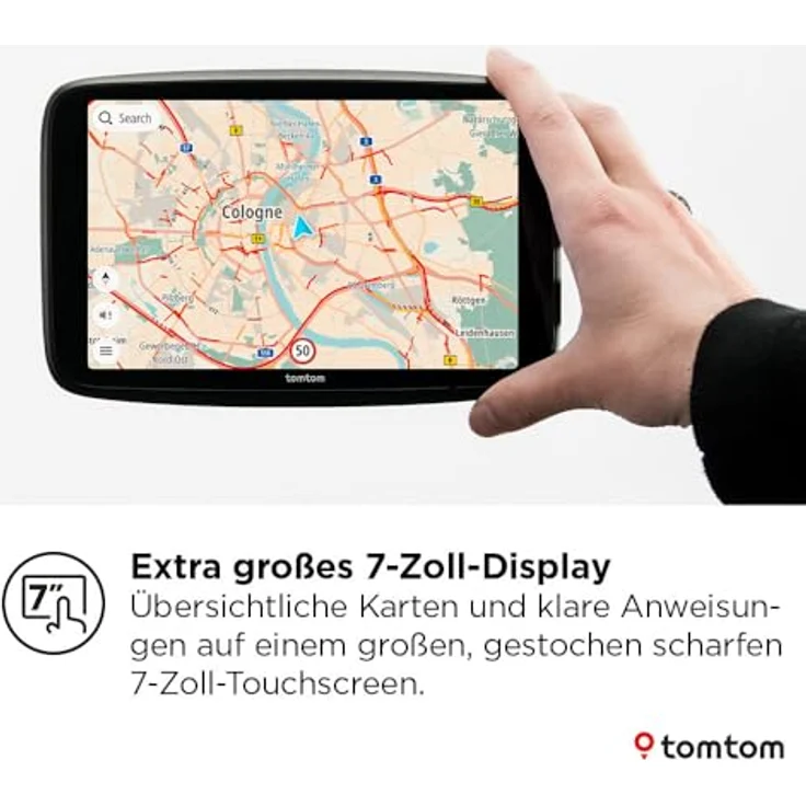 TomTom Go Navigator 7, 17,8 cm (7 Zoll) Navigationsgerät mit 32 GB, Ganz Europa, Wi-Fi, Bluetooth, Radarkamerawarnungen – Bild 3