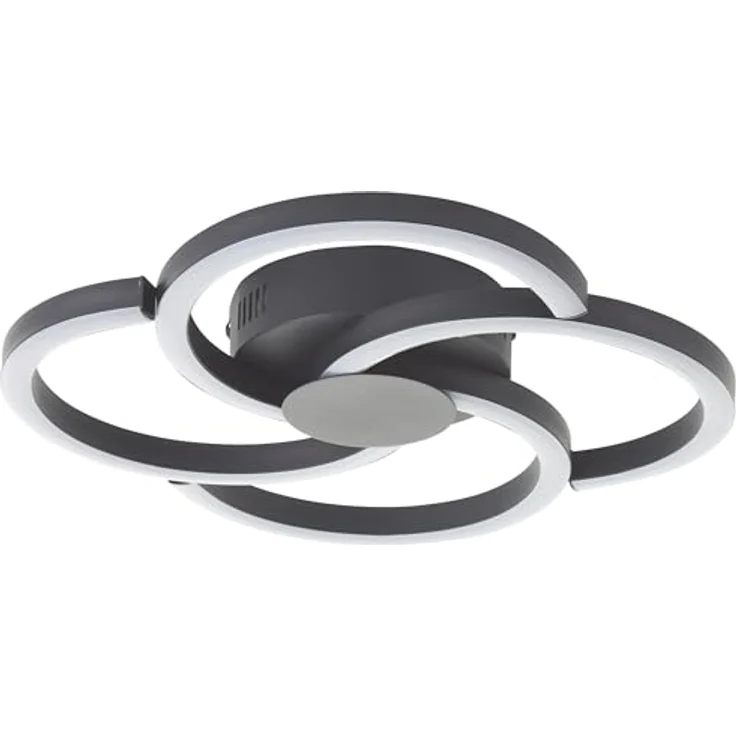 Brilliant LED Deckenleuchte Fico LED Deckenlampe, 34 cm, 2300 lm, 3000 K, Aluminium, schwarz - Energiesparende Deckenbeleuchtung mit modernem Design – Bild 2