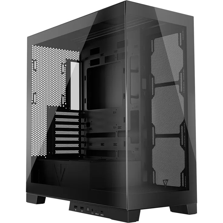 MODECOM Volcano SPACE MIDI PC-Gehäuse, Hartglas, USB 3.0 x 2, Type-C, weiß, für ATX/Micro ATX/Mini-ITX