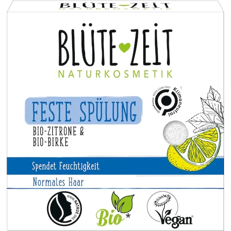 BLÜTEZEIT Jedes Haar Birke Zitrone Fester Conditioner, 60 gramm