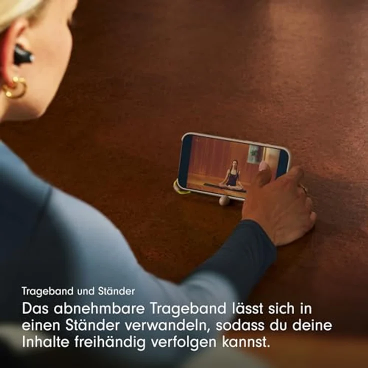 Beats Kickstand Case iPhone 17, Kieselrosa, MagSafe-kompatibel mit Standfuß und abnehmbarer Handschlaufe, MGY64LL/A – Bild 4