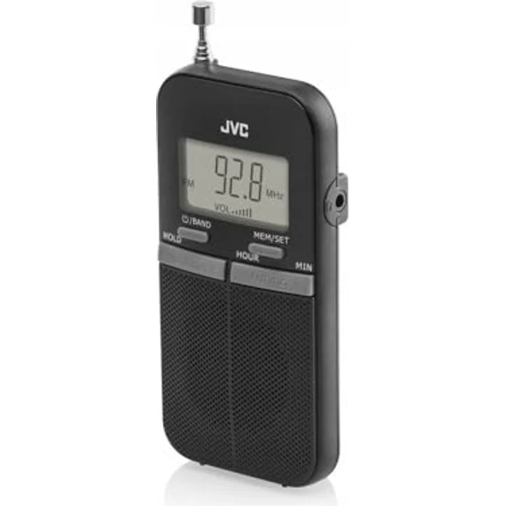 JVC Tragbares Radio RA-E411B, Taschenradio mit digitalem FM/AM-Tuner, schwarz – Bild 2