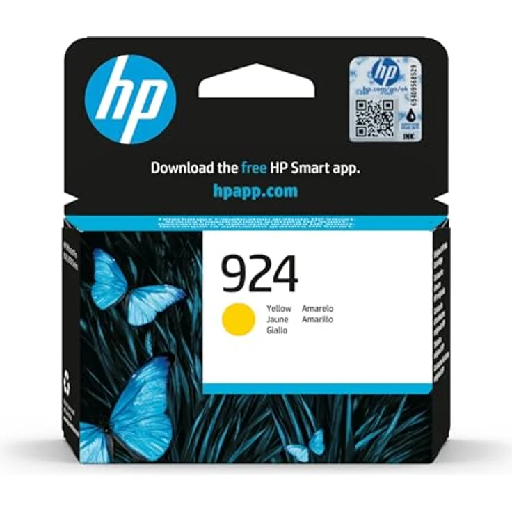 HP 924 (4K0U5NE), gelbe Original Druckerpatrone mit Druckleistung von ca. 400 Seiten für OfficeJet Pro 8120/8130 – Bild 1