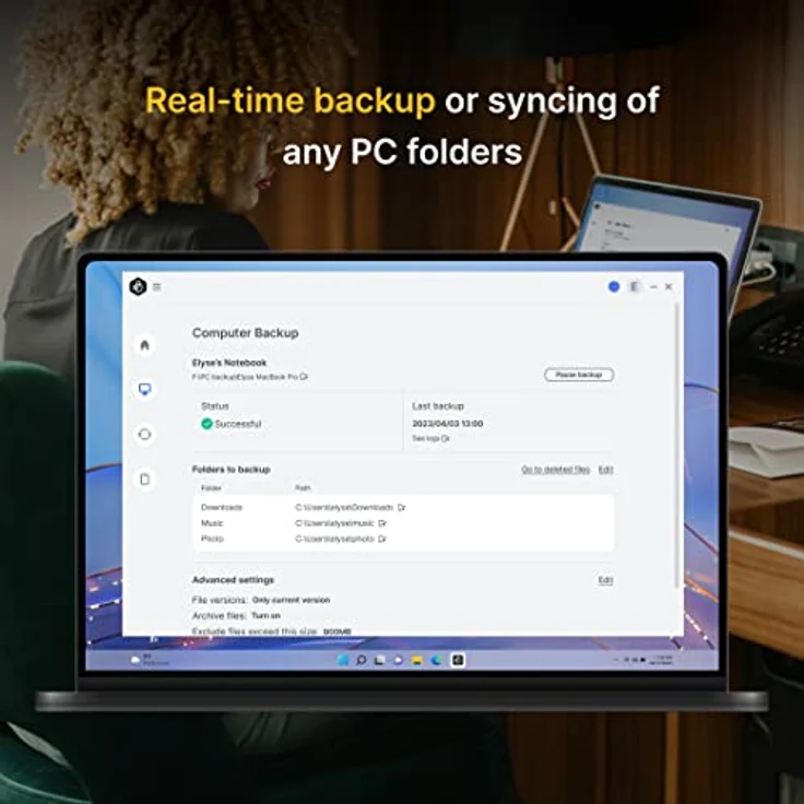 Synology BeeDrive 2TB NAS, PC & mobile Backup, USB 3.2 Gen 2 (Typ C) mit SSD, 3 Jahre Garantie – Bild 5