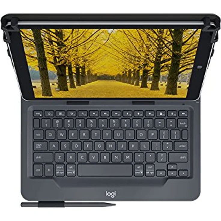 Logitech Universal Folio Tablet-Hülle mit Kabelloser Tastatur, Bluetooth, 2-Jahre Batterielaufzeit, Für 9 Zoll- 10 Zoll Tablets, Apple, Android & Windows-OS, Spanisches QWERTY-Layout - schwarz – Bild 2