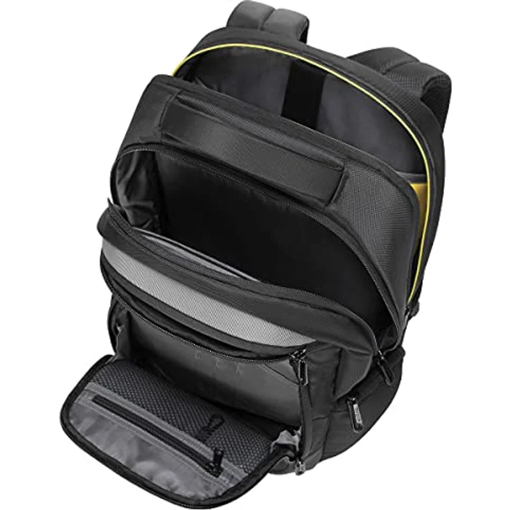 Targus CG3 15.6 Backpack W RAINCOVER - Hochwertiger Laptop-Rucksack mit flexiblem Design, langlebig (Schwarz) – Bild 2