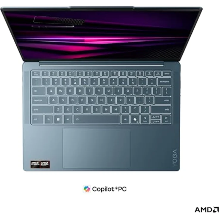 Lenovo Yoga Slim 7 Laptop | 14" 2.8K WUXGA OLED Display | AMD Ryzen 7 445 | 16GB RAM | 1TB SSD | AMD Radeon Grafik | Windows 11 | QWERTZ | Tidal Teal | 3 Monate Premium Care – Bild 4