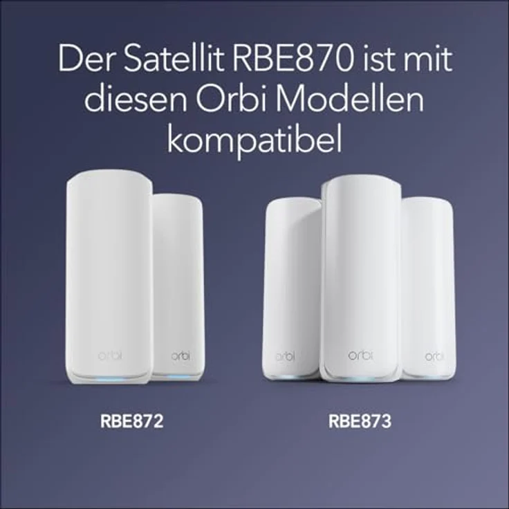 NETGEAR Orbi 870-Serie (RBE870) Tri-Band WiFi 7-Mesh-Zusatzsatellit, bis zu 200 m² Abdeckung, 21 GBit/s, weiß – Bild 4