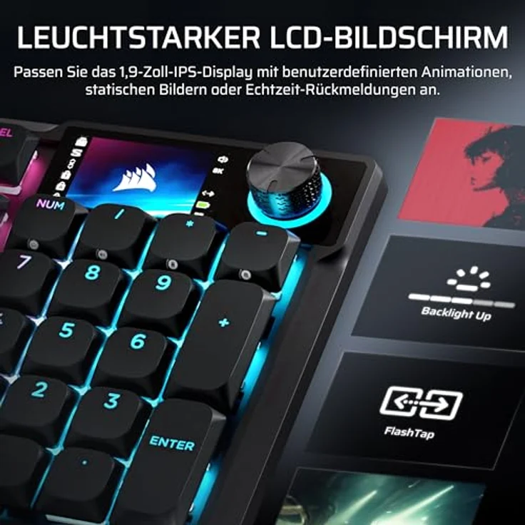 Corsair Vanguard Air 99 Wireless Gaming-Tastatur, optisch-mechanisch mit 8K Polling, Low Profile, DE-Layout - schwarz – Bild 8