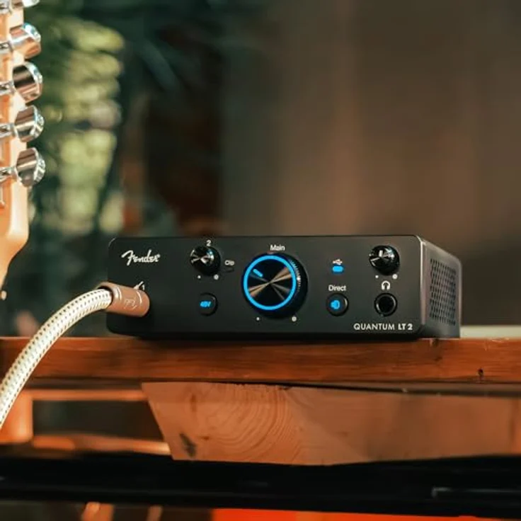 Fender Quantum Creator Bundle, All-in-One-Aufnahmepaket mit Fender Quantum LT 2-Schnittstelle, M7 Mikrofon, HD7 Kopfhörern und FS Pro Software – Bild 2