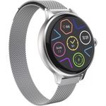 Carneo Hero mini HR+, elegante Smartwatch mit 1,1 Zoll AMOLED-Display, IP67 Wasserdichtigkeit, silbernes Aluminium-Gehäuse, bis zu 96 Stunden Akkulaufzeit, geeignet für Yoga und Trailrunning