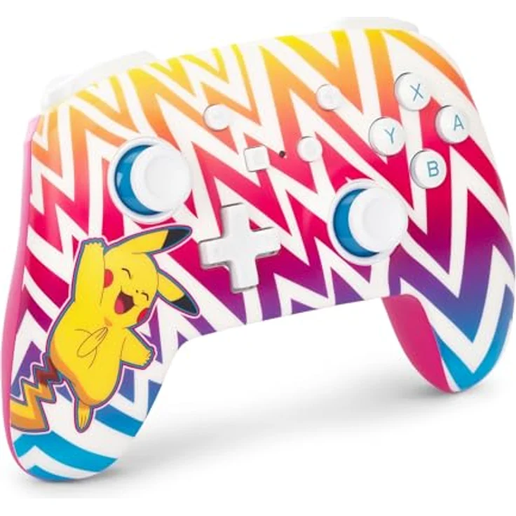 Verbesserter Kabelloser PowerA-Controller für Nintendo Switch - Lebhafter Pikachu, Nintendo Switch Lite, Gamepad, Spiele-Controller, Bluetooth-Controller, Aufladbar, Offiziell Lizenziert – Bild 3