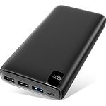 ADDTOP Power Bank 26800mAh, 22,5W Powerbank USB C Externer Akku mit PD 20W Power Delivery, Tragbares Ladegerät mit 4 Ports