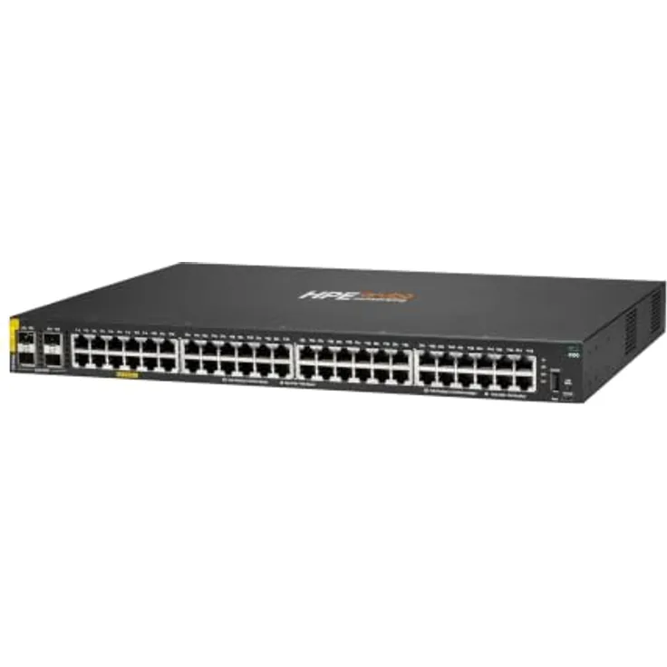 HPE Aruba CX 6100 48G Class4 PoE Netzwerk-Switch mit 4 SFP+ Ports und 740W PoE für effiziente Netzwerkverwaltung