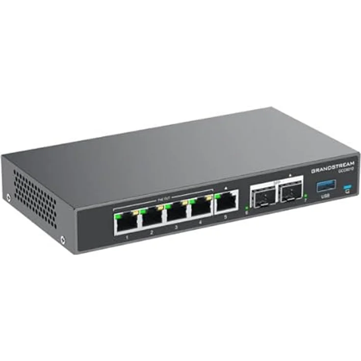 Grandstream GCC6010 Integrierter IPPBX, 10 Benutzer, 4 gleichzeitige Anrufe, Enterprise-Firewall, VPN-Router, 2 x 2,5 GB, 5 x GigE Switch – Bild 2