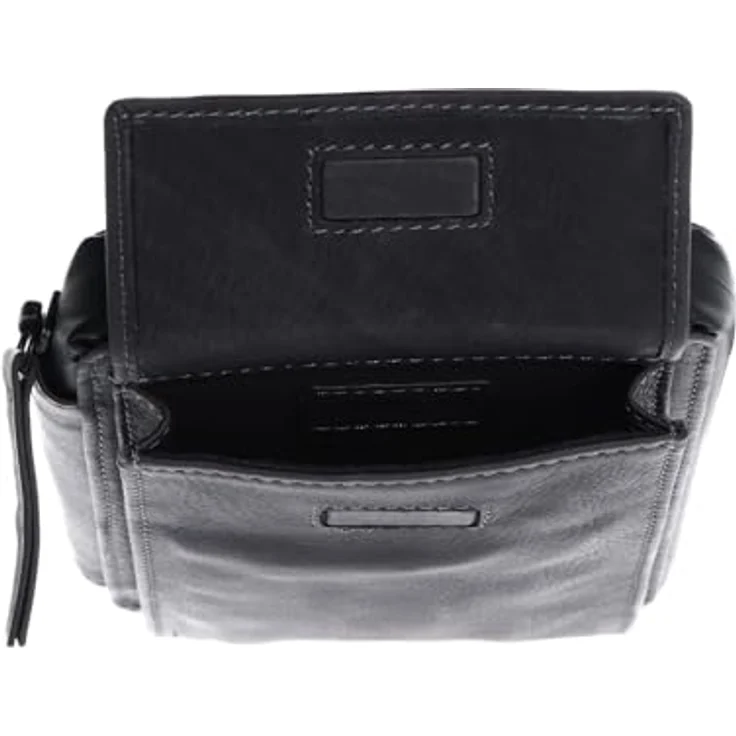 Leonhard Heyden Den Haag Handytasche aus 100% Leder, 11 cm x 4 cm x 18 cm, grau – Bild 6