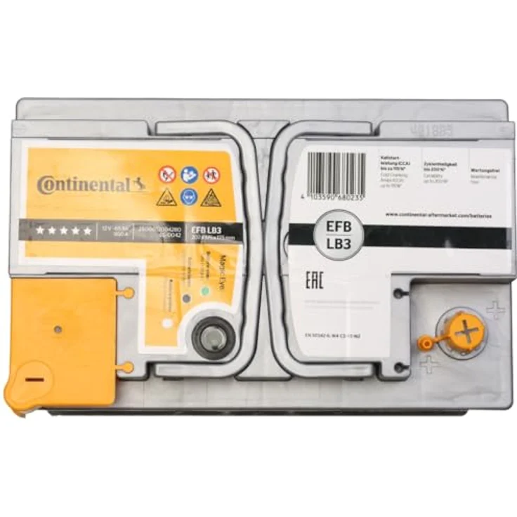 Continental Starterbatterie Start-Stop 12V 65Ah 650A/EN LB3, EFB-Batterie mit B13 Bodenleistenausführung, 17,3 kg – Bild 2
