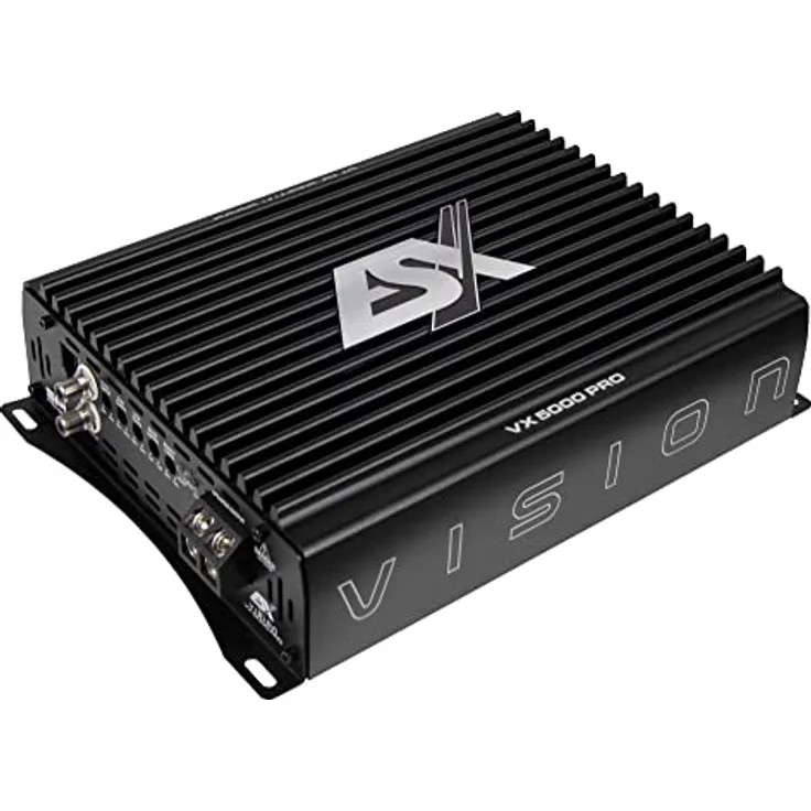 ESX VX5000 PRO Mono Ultra Class D Digital Verstärker, 5000 Watt RMS, hocheffizient, mit variabel einstellbarem Bass Boost und zwei Cinch-Eingängen