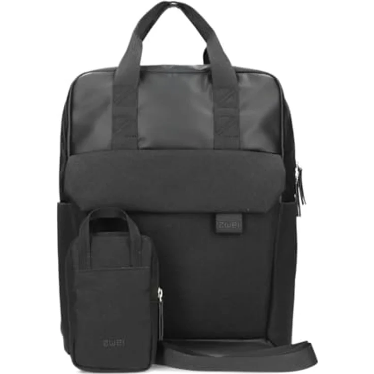 Zwei Laptoprucksack Lou LUR160, 10L mit gepolstertem Laptopfach und abnehmbarer Umhängetasche, schwarz – Bild 2