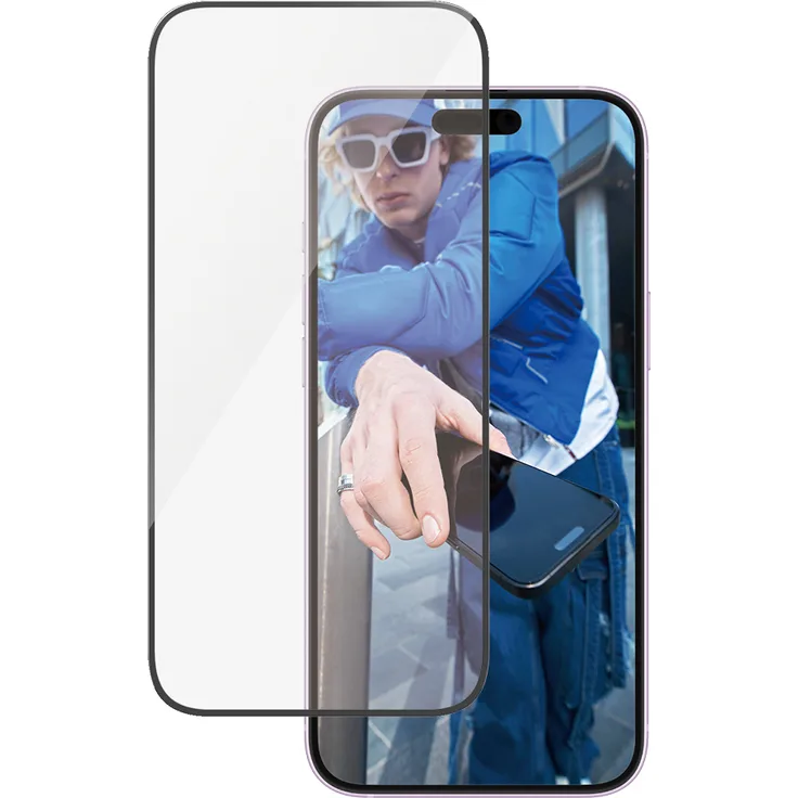 PanzerGlass ® Displayschutz für iPhone 16 Plus | 15 Plus, kratz- und schockresistent, transparent, Ultra-Wide Fit, inklusive EasyAligner, 1 Stück