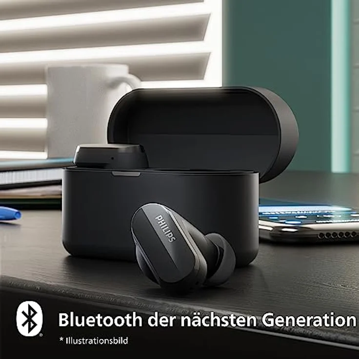 Philips TAT3508WT/00 Echte kabellose Kopfhörer|Natürlich klingende Silikon-Ohrhörer|Geräuschunterdrückung|Bis zu 21 Stunden Spielzeit|Bluetooth|Mikrofon|Ladeetui|USB-C-Kabel|IPX4 wasserbeständig|Weiß – Bild 4