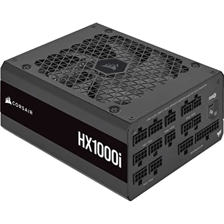 Corsair HX1000i Vollmodulares, Extrem Geräuscharmes ATX-Netzteil - ATX 3.0- Und PCIe 5.0-kompatibel - CORSAIR iCUE Software-Kompatibel - 80 Plus Platinum-Effizienz - Schwarz
