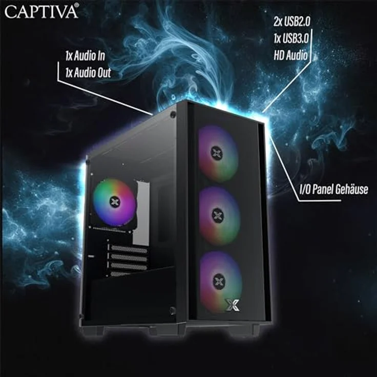 Captiva Highend Gaming R94-592, Desktop-PC mit AMD Ryzen 5 7600X, GeForce RTX 5070, 1000 GB SSD, 16 GB RAM – Bild 5