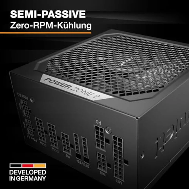 be quiet! Power Zone 2 1200W Netzteil, 80 Plus Platinum, Cybenetics Platinum, semi-passive Kühlung, Pure Wings 3 140mm Lüfter, PCIe 5.1/ATX 3.1 – Bild 3