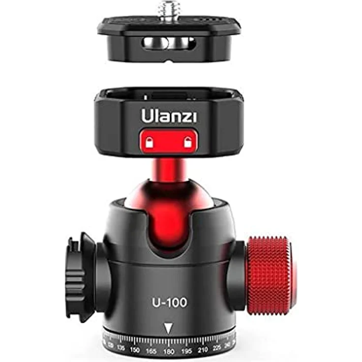 Ulanzi U-100 Drehkopf mit Kugelkopf und Cold Shoe-Mount Halterung – Bild 4