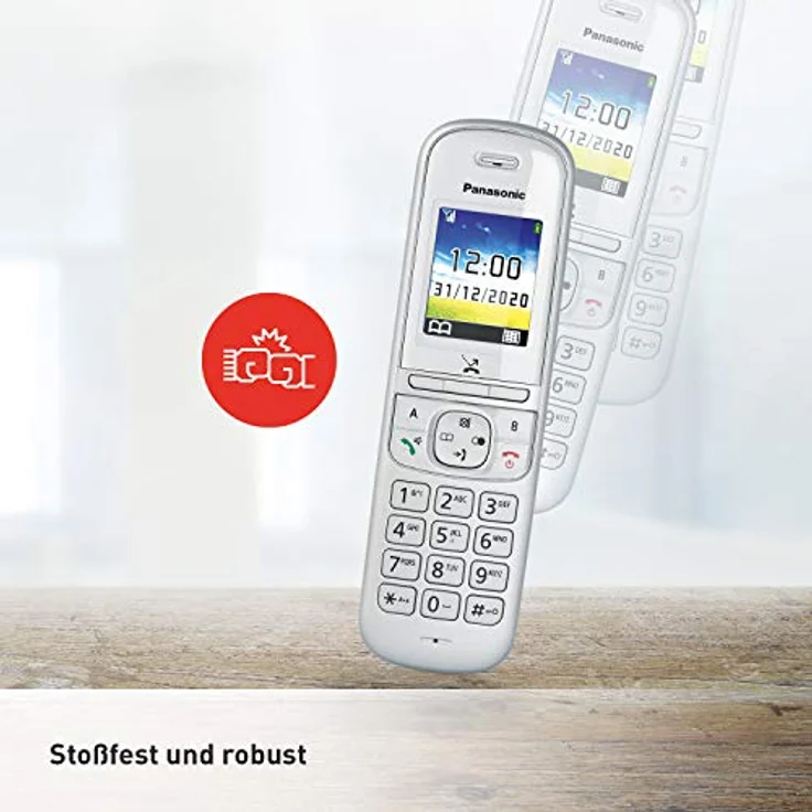 Panasonic Schnurlostelefon KX-TGH710GG mit Farbdisplay und Babyphone – Bild 4