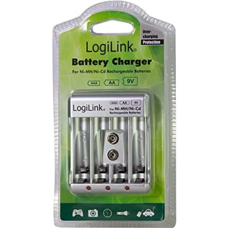 LogiLink PA0168 Akku-Ladegerät für ''AA-AAA-9V Ni-MH-Ni-Cd Akkus'' Silber – Bild 10