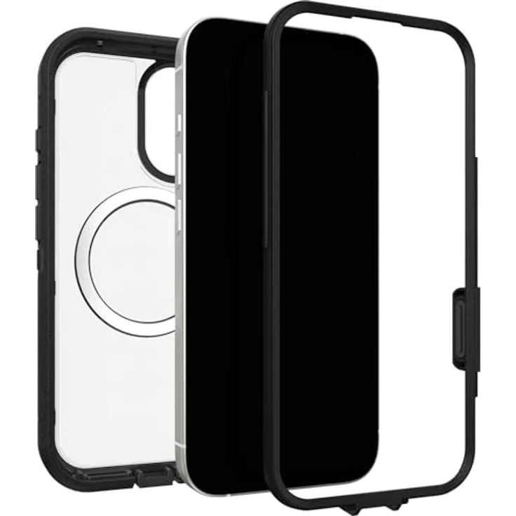 OtterBox Defender Series Pro XT Clear MagSafe Hülle für iPhone 17, stoßfest, ultra-robust, 7x militärstandardgetestet, transparent/schwarz, umweltfreundlich ohne Einzelhandelsverpackung – Bild 4
