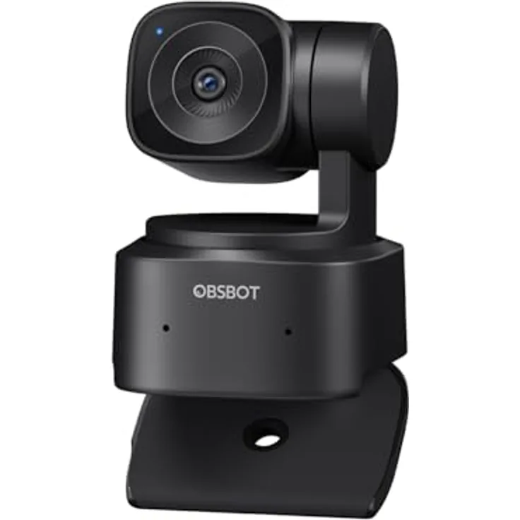 OBSBOT Tiny SE 1080P 100FPS Webcam für PC, AI Tracking PTZ Streaming Kamera in Schwarz mit Gestensteuerung, Dual-ISO und Staggered HDR