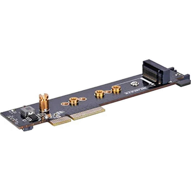 Silverstone SST-ECM28 M.2/SATA Adapterkarte, PCIe 4.0, 1x M-Key, 1x SATA, schnelle Anbindung über PCIe-4.0-Lanes – Bild 2
