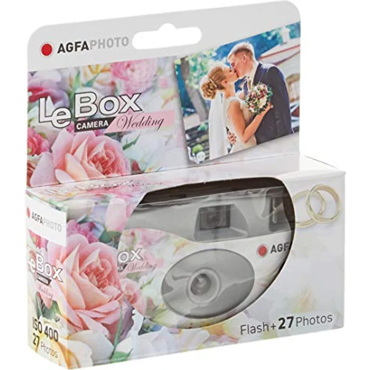 AgfaPhoto LeBox Wedding Flash 400 27 Aufnahmen, Einwegkamera – Bild 2