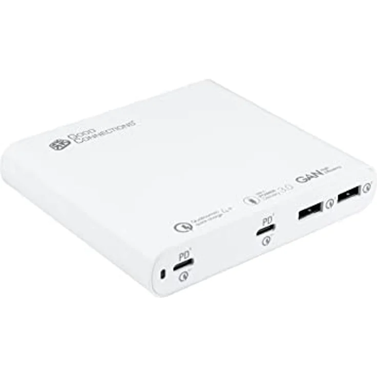 Good Connections USB-Desktop-Schnellladestation 120W, 4-Port mit GaN-Technologie, 2x USB-Câ„¢ und 2x USB-A, weiss, PD 3.0, QC 4+ – Bild 1