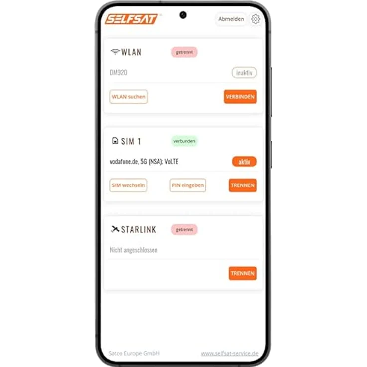 SELFSAT MWR 5560 eSIM 5G Cat 19 WLAN Router bis 3,4 Gbps mit Shark 5G Antenne, weiß, inklusive 2 SIM-Karten-Einschübe und Captive Portal Unterstützung für Campingplätze – Bild 3