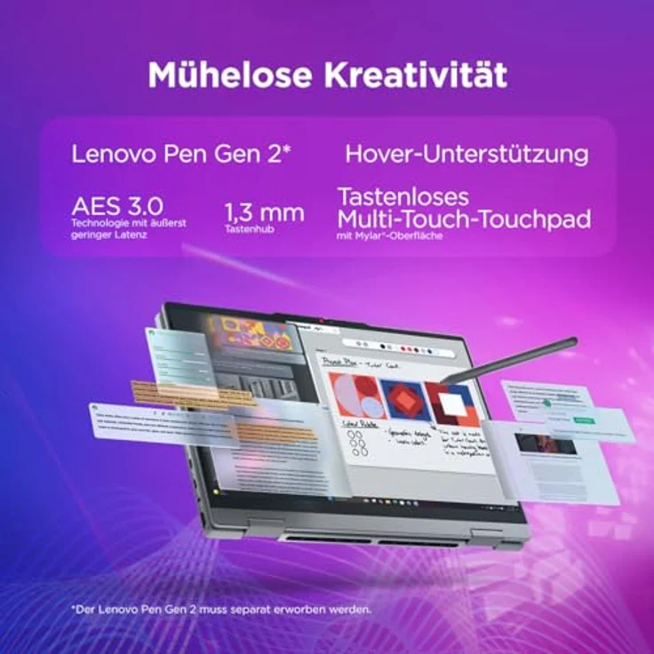 Lenovo IdeaPad 5 2in1 83UL0026GE, 15.3" WUXGA IPS, Intel Core Ultra 7 355, 16GB RAM, 1TB SSD, Windows 11, grau – Bild 8