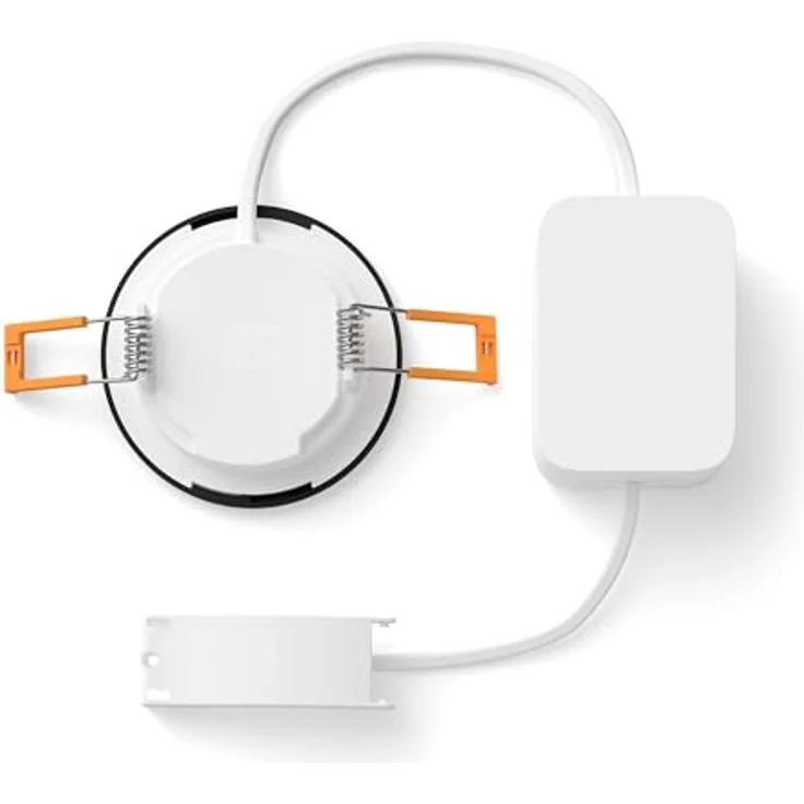 Philips Hue LED-Einbauleuchte Slim White & Color Ambiance Ø 9 cm, Schwarz, smarte Deckenbeleuchtung mit wasserresistentem Design und ultra-tiefer Dimmfunktion – Bild 11