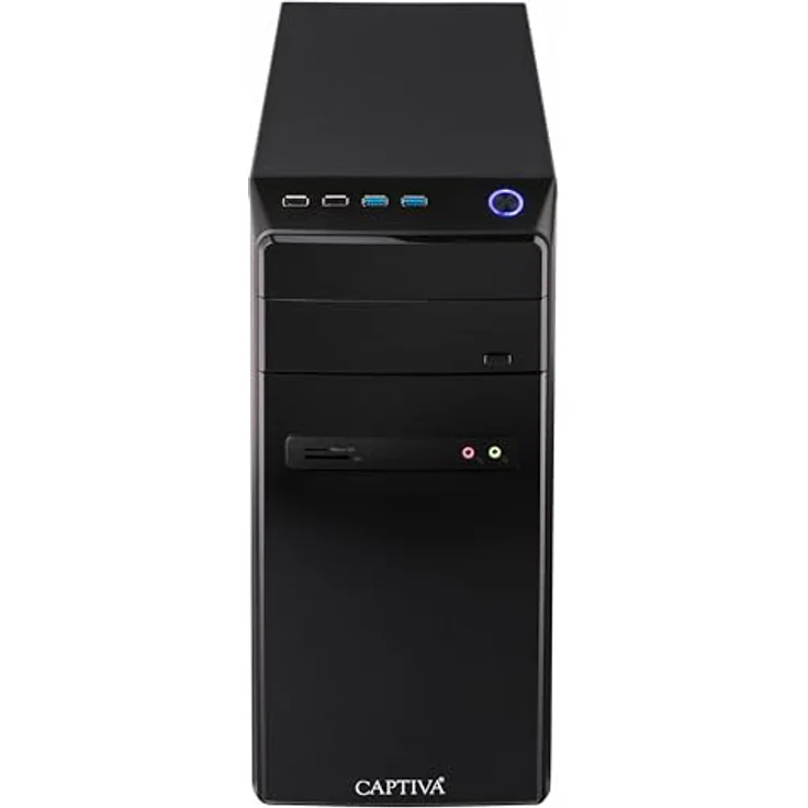 Captiva Power Starter R95-667, Desktop-PC mit AMD Ryzen 5 5600G, 8 GB RAM, 500 GB SSD, integrierte Radeon Grafikkarte, Wi-Fi 6, Schwarz – Bild 3