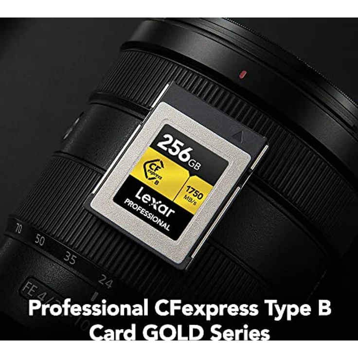 Lexar Professionelle CFexpress Typ B Speicherkarte 256 GB, Gold-Serie, bis zu 1750 MB/s lesen, Rohe 8K-Videoaufnahme, unterstützt PCIe 3.0 und NVMe (LCXEXPR256G-RNENG) – Bild 2