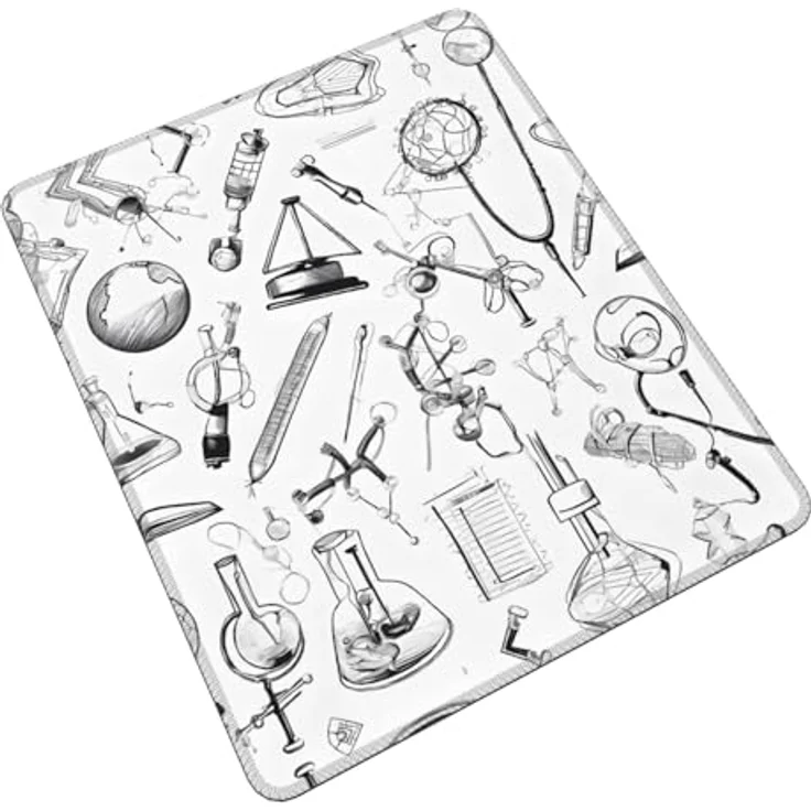 DENIBRZC Mauspad mit Chemie-Druck, rutschfeste Gummiunterseite, optimiert für alle Mäuse, maschinenwaschbar, geeignet für Büro und Gaming – Bild 1