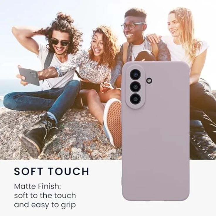 kwmobile Handyhülle für Samsung Galaxy A57 5G - weiches Silikon Case mit rutschfestem und reißfestem Design - Lavendel – Bild 4