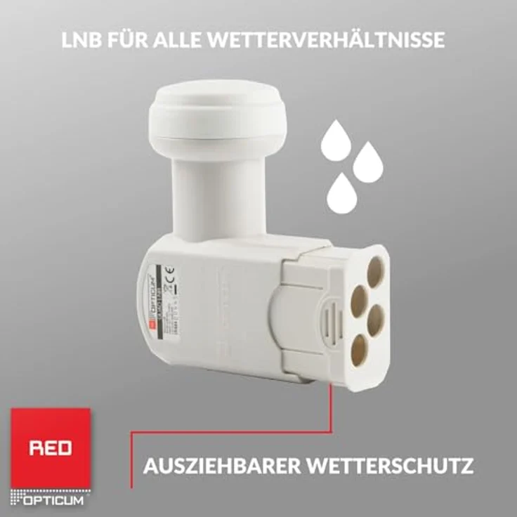 Opticum Quad LNB - LQP-04H - vergoldete Kontakte (Full HD, 3D) – Bild 5