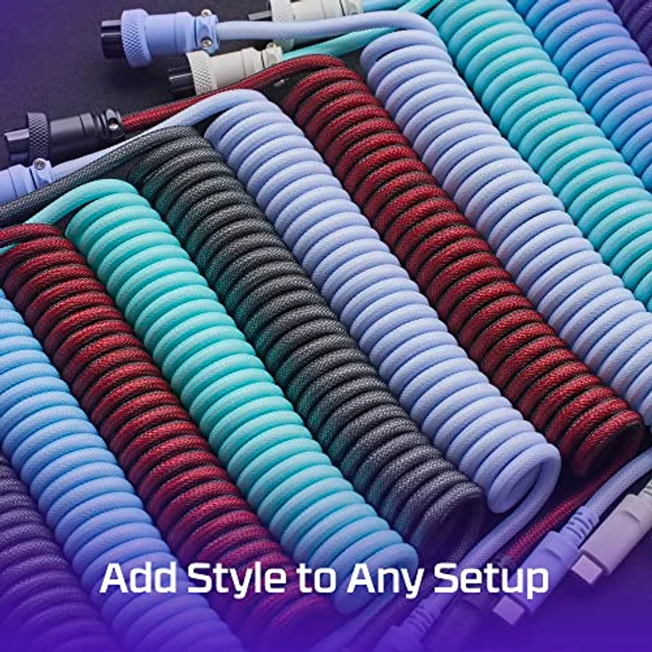 HyperX USBC Coiled Cable, Spiral-Verbindungskabel, USB Typ A & USB-C, 120 cm, in verschiedenen Farben erhältlich – Bild 4